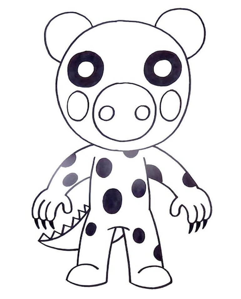 Online coloring book: Roblox Pig in a Costume coloring page